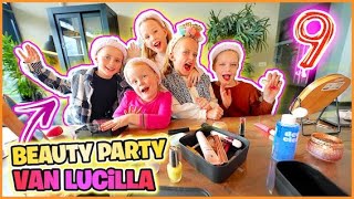 BEAUTY PARTY VAN LUCiLLA 💄  kinderfeestje 9 jr  Bellinga Vlog 3080 [upl. by Elorak]