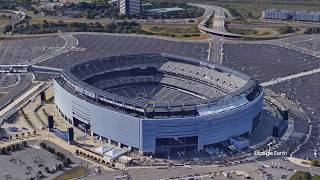 MetLife Stadium Tour  New York Giants  New York Jets  Google Earth Studio Flyover [upl. by Ahsiad]