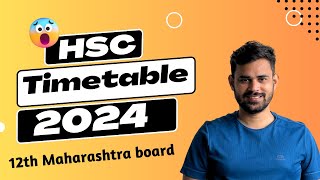 HSC timetable 2024  12th Maharashtra Board exam 2024 update [upl. by Eicyac883]