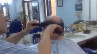 The Turkish barber  haircut shaving head massage part 1 [upl. by Maressa872]