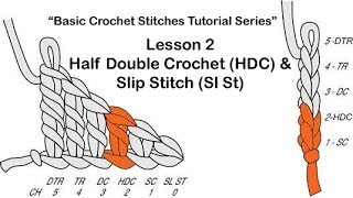 Learn How To CrochetLesson 2 of 6 of The quotBasic Crochet Stitches Tutorial Seriesquot [upl. by Dougal]