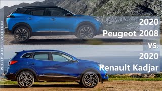 2020 Peugeot 2008 vs 2020 Renault Kadjar technical comparison [upl. by Vanhook58]