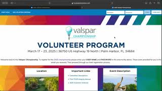 Valspar Championship  Volunteer Registration [upl. by Dumanian449]