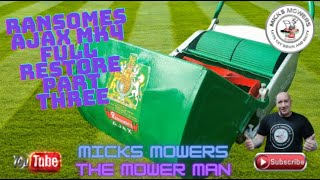 Ramsomes Ajax Reel Cylinder Mower Restored restoration vintage how youtube [upl. by Oravla]