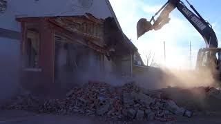 Brownsburg Old St Malachy Church Demolition [upl. by Kciremed]