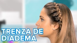 Cómo hacer una trenza de diadema  Peinados para niñas [upl. by Yeknarf]