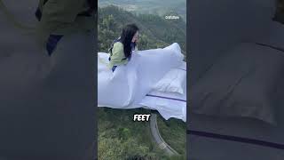 Woman Pays 10000 for Cliff Camping—Would You Dare [upl. by Elockcin]