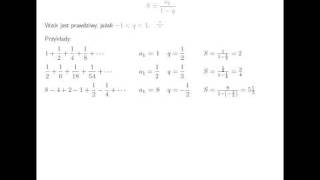 Nieskończony ciąg geometryczny [upl. by Clarance]