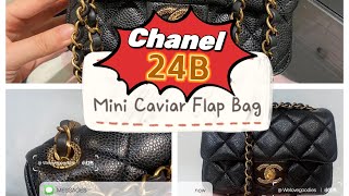 Chanel 24B Mini Caviar Flap Bag [upl. by Rachael]