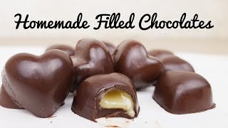 Homemade Filled Chocolates  Filled Chocolates recipe  Easy Valentines Day dessert [upl. by Seda978]