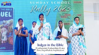 Judges in the Bible  PrashaswiniPraharshiniPraisyHepsibahampSophia Sunday School Rally 2023HOREB [upl. by Ardnaiek438]