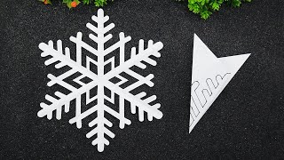 Paper Snowflakes❄️Paper Snowflake Patterns🎄Snowflake Cut Out [upl. by Euqnom]