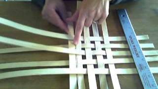 Basket Weaving Video 3 Weave a basic square or rectangular basket base [upl. by Einna615]