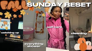 FALL SUNDAY RESET  cleaning grocery shopping planning self care etc [upl. by Esinek]