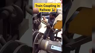 Train Coupling work  train coupling technology trendingshorts indianrailways [upl. by Horton]