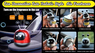 Car Decoration Cute Robotic Style Car Perfume Air Freshener Solid Fragrance [upl. by Blumenthal]