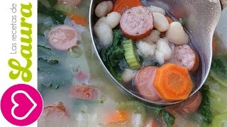 Alubias blancas con verduras Receta Fácil y económica [upl. by Attiuqal]