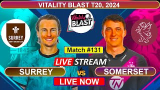 🔴 T20 Blast Live  Surrey vs Somerset Live  SUR vs SOM  Live Cricket Match Today [upl. by Hallock247]