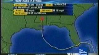 TWC Hurricane Katrina coverage 2005 Clip 9 [upl. by Adnolahs191]