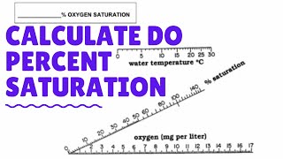 Calculate Dissolved Oxygen DO Percent Saturation [upl. by Yehs]