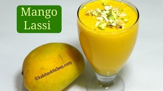 Mango Lassi recipe  Mango Yogurt Smoothie  Summer Drink  Sweet Lassi  kabitaskitchen [upl. by Everard]