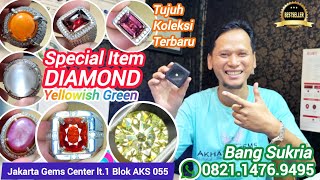 special Item Diamond Yellowish Green Mandarin GarnetTrapiche Ruby Sellenite sukriagemstore [upl. by Allsun807]