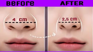 Top Exercise for Nose  Get Slim Nose  High Nose  Have Perfect amp Beautiful Nose at Home [upl. by Soigroeg]