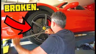 HOW we BROKE a RARE FERRARI 458 ITALIA and it COST us 3500OH NO [upl. by Idissac]