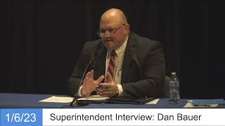 School Committee Superintendent Interview Dan Bauer 1623 [upl. by Arak887]