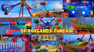 UK Funfair amp Rides  Brooklands Funfair Feb 2024 Full Virtual Tour  All Rides [upl. by Siloam403]