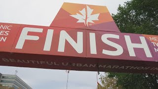 WATCH LIVE Finish line at Twin Cities Marathon [upl. by Aires389]