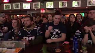 Patriots Super Bowl loss Watch Pats fans watch the final play at The Greatest Bar in Boston [upl. by Leiser]