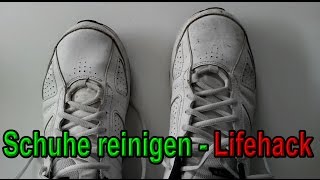 Sneaker strahlend sauber machen  Dreckige Turnschuhe wieder weiß bekommen  Backpulver Lifehack [upl. by Yecnahc]