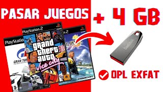 ✅ Pasar Juegos Mayores de 4 GB a USB  MX4SIO 🟣 OPL exFat [upl. by Teragramyram149]