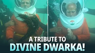 PM Modi dives to pray at ancient Dwarka under the sea [upl. by Tay]