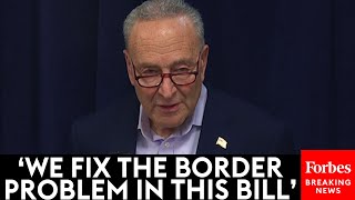 JUST IN Schumer Promotes JustReleased Bipartisan Supplemental And Border Bill [upl. by Wavell]