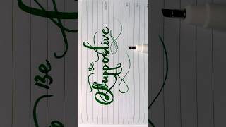 Be supportive 🍀🍀calligraphy handlettering calligrapher youtubeshorts art ✍️✍️📝📝 [upl. by Doscher]