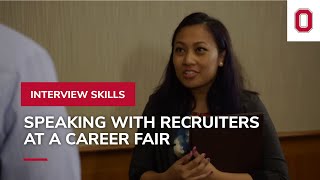 Speaking with Recruiters at a Career Fair  Interview Skills [upl. by Georglana]