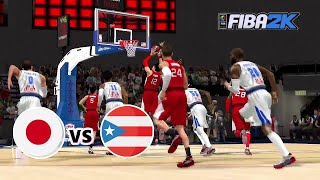 PUERTO RICO VS JAPAN l Full Game Highlights FIBA TOURNAMENT EXHIBITION FIBA2K25 [upl. by Nessy497]