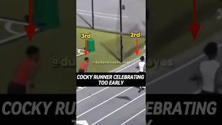 Dont celebrate too early ☠️shorts karma athlete runner viral funny fail [upl. by Kale878]