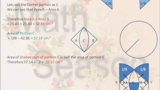 six grade psle math sum of geometry to find area of shaded part of circle [upl. by Mercado]