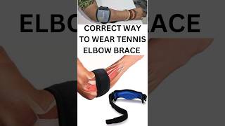 Wear your Elbow brace right ✅️ tenniselbowelbowbrace DrKinjalParmarPT [upl. by Nivat214]