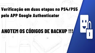 Verificação em duas etapas pelo código de um aplicativo autenticador PS5PS4 [upl. by Nats]