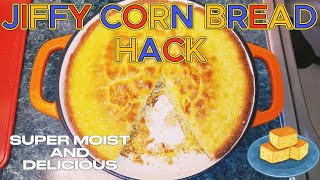 SUPER MOIST AND DELICIOUS JIFFY CORNBREAD HACK [upl. by Manny]