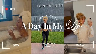 Is the Fontainebleau Miami Beach Worth it  Hotel Tour Spa Day Dinner Vibes Staycation [upl. by Aratak]