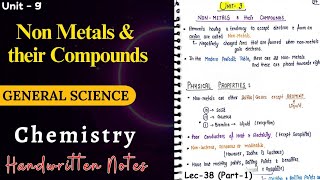 Chemistry  Chapter9 Non Metals amp their Compounds  Lec38 Part1  General Science [upl. by Zalucki]