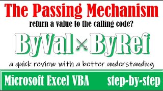 The passing mechanism in Visual Basic ByVal vs ByRef [upl. by Bluefarb]