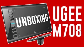 UMBOXING  REVIEW  Tableta gráfica UGEE M708 [upl. by Akere]