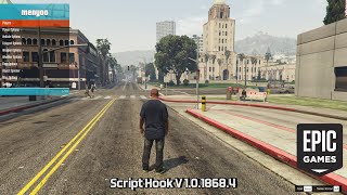 GTA V COMO INSTALAR O MOD MENYOO NA VERSÃO DA EPIC GAMES SCRIPT HOOK V ATUALIZADO [upl. by Lesak]