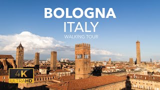 Bologna Italy 4K Walking Tour [upl. by Tower149]